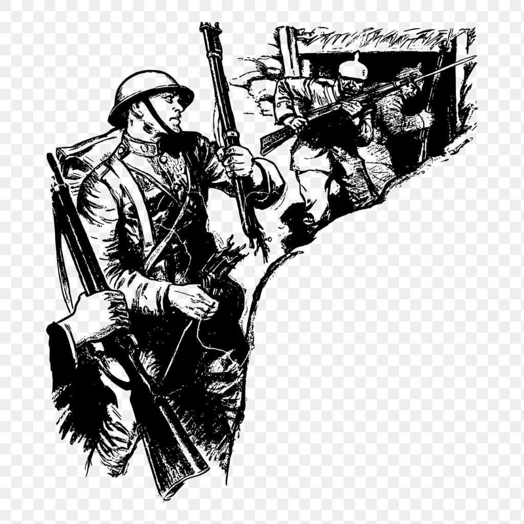 PNG soldiers war sticker illustration