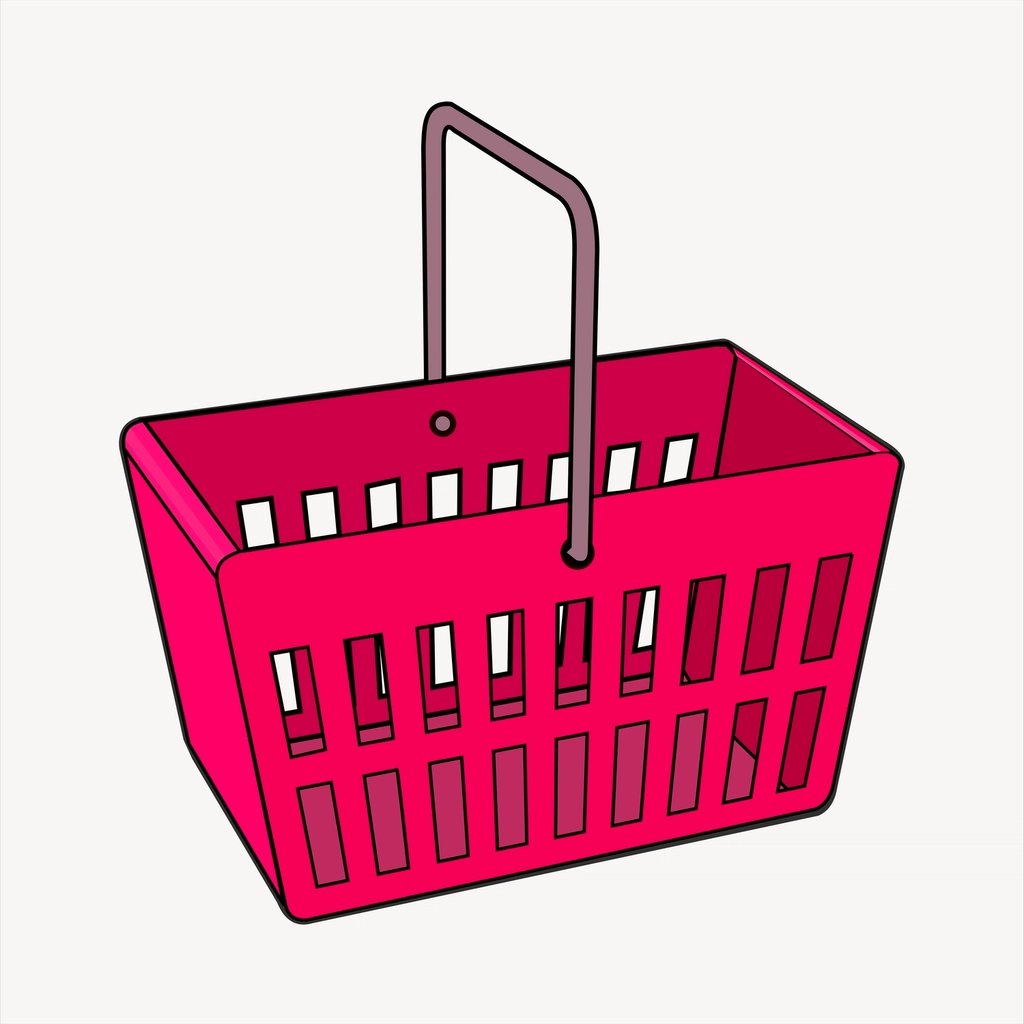 Shopping basket clipart illustration vector