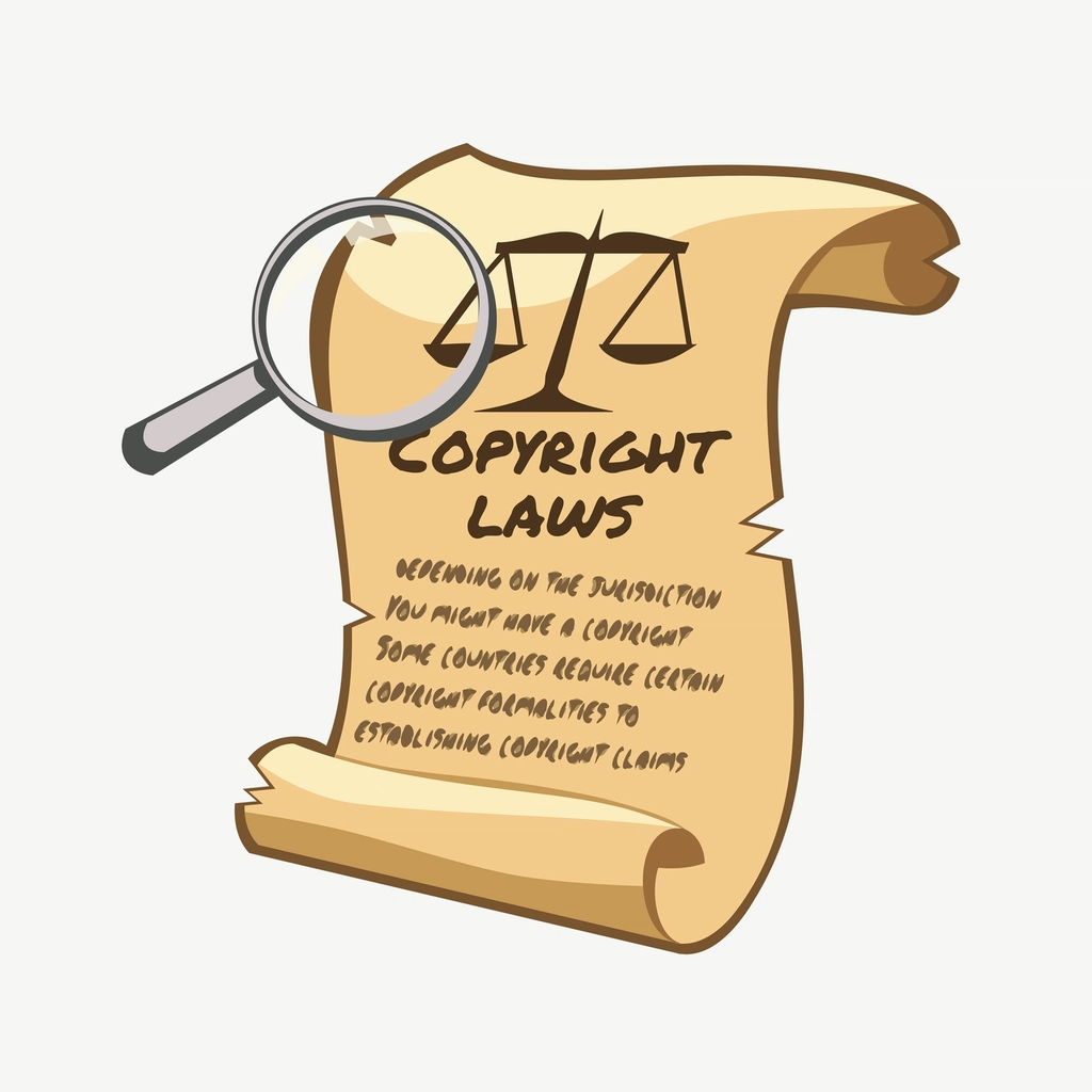 Copyright laws scroll clip art