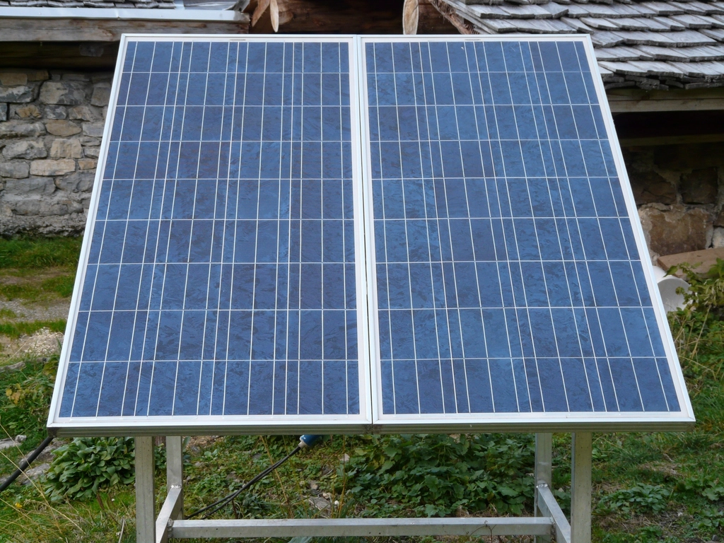Solar panels generate green energy
