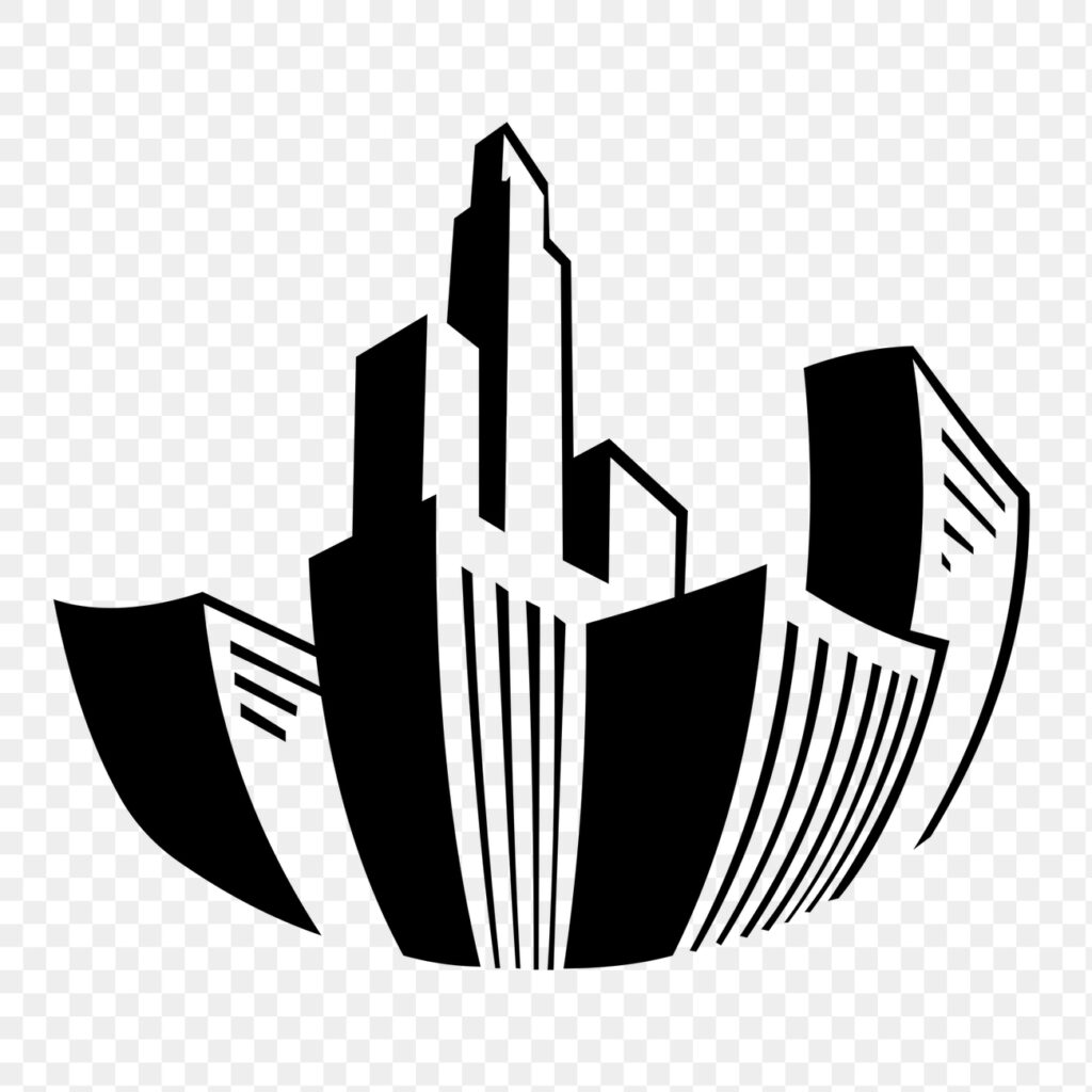 Office buildings png silhouette sticker