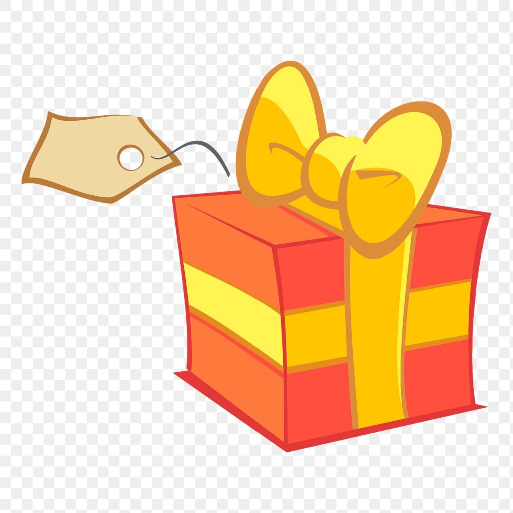 Birthday gift png sticker, celebration