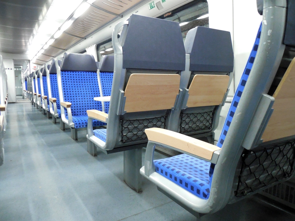 Passenger economy seats commercial plane