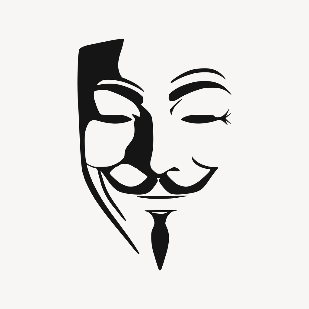 Guy Fawkes mask sticker, activism
