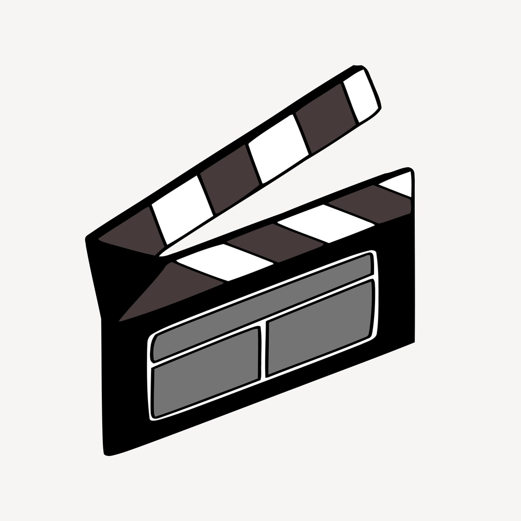 Clapperboard clipart illustration vector