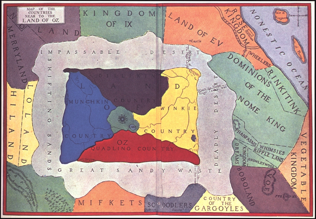 Map countries land Oz